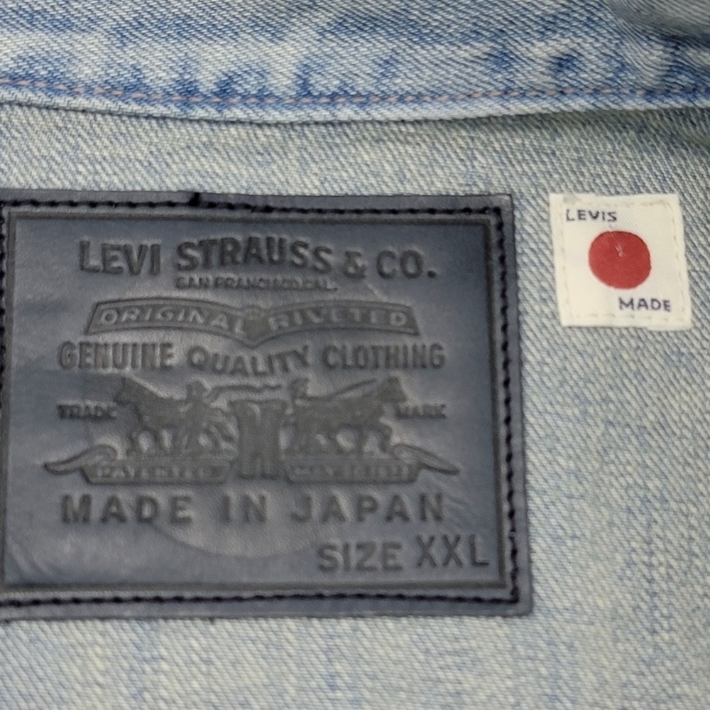 Levi’s Japanese Denim Utility Trucker Jacket Mens XXL Made In Japan A71500003 - Picture 3 of 13